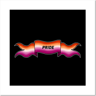 lesbian pride banner Posters and Art